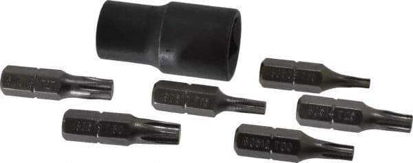 Proto - 7 Piece, 3/8" Drive Screwdriver Bit Set - T10 to T30 Torx - Eagle Tool & Supply