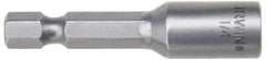 Irwin - 10mm Magnetic Nutsetter - 1/4" Hex Drive, 1-7/8" OAL - Eagle Tool & Supply