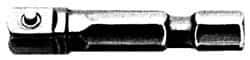 Irwin - 3/8" Square Size Hex to Square Adapter - 1/4" Hex Drive, 4" OAL - Eagle Tool & Supply