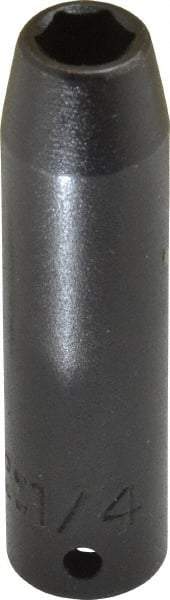 Proto - 1/4" Drive 1/4" Deep Impact Socket - 6 Points, 2" OAL - Eagle Tool & Supply