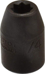 Proto - 3/8" Drive 1/4" Standard Impact Socket - 8 Points, 1" OAL - Eagle Tool & Supply