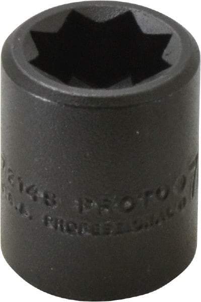 Proto - 3/8" Drive 7/16" Standard Impact Socket - 8 Points, 1" OAL - Eagle Tool & Supply