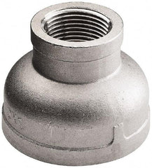 Merit Brass - 2 x 1/2" Grade 304 Stainless Steel Pipe Reducer Coupling - FNPT x FNPT End Connections, 150 psi - Eagle Tool & Supply
