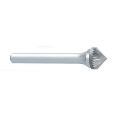 ‎SK-1 -1/4 x LOC × 1/4 Shank × 2 OAL 90 Degree Cone Carbide Medium Tough Cut Burr - Eagle Tool & Supply