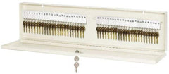 Master Lock - 48 Keys, Almond Key Storage Cabinet - 28-3/4" Wide x 1-3/4" Deep x 7-1/2" High - Eagle Tool & Supply