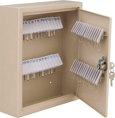 Master Lock - 60 Keys, Almond Key Storage Cabinet - 10-3/4" Wide x 3" Deep x 12-1/4" High - Eagle Tool & Supply