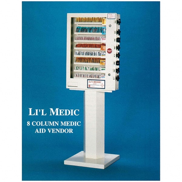 Medique - Medical Vending Machines & Dispensers; Height (Inch): 32 ; Width (Inch): 23 ; Depth (Inch): 7 ; Number of Shelves: 8 ; Door Type: Hinged Door ; Shelf Type: Fixed - Eagle Tool & Supply