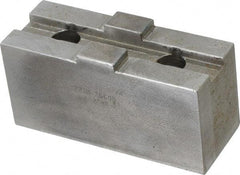 Atlas Workholding - Tongue & Groove Attachment, Square Soft Lathe Chuck Jaw - Steel, 2.12" Btw Mount Hole Ctrs, 3-15/16" Long x 1-1/2" Wide x 1.87" High, 1/2" Groove - Eagle Tool & Supply