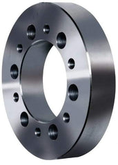 Pratt Burnerd America - Adapter Back Plate for 8" Diam Self Centering Lathe Chucks - A1/A2-5 Mount, 2-1/4" Through Hole Diam, Steel - Eagle Tool & Supply