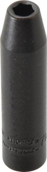 Proto - 3/8" Drive 7mm Deep Impact Socket - 6 Points, 2-47/64" OAL - Eagle Tool & Supply