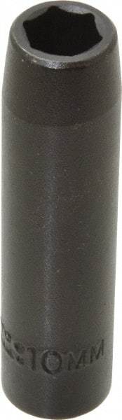 Proto - 3/8" Drive 10mm Deep Impact Socket - 6 Points, 2-47/64" OAL - Eagle Tool & Supply