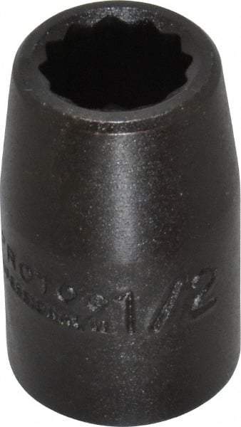Proto - 1/2" Drive 1/2" Standard Impact Socket - 12 Points, 1-1/2" OAL - Eagle Tool & Supply