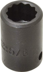 Proto - 1/2" Drive 5/8" Standard Impact Socket - 12 Points, 1-1/2" OAL - Eagle Tool & Supply