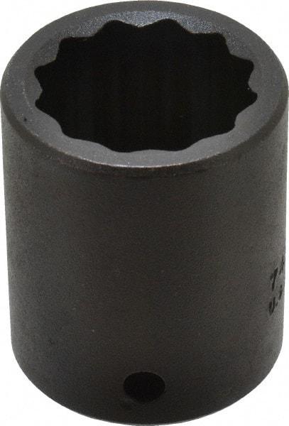 Proto - 1/2" Drive 1" Standard Impact Socket - 12 Points, 1-3/4" OAL - Eagle Tool & Supply