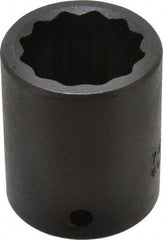 Proto - 1/2" Drive 1" Standard Impact Socket - 12 Points, 1-3/4" OAL - Eagle Tool & Supply