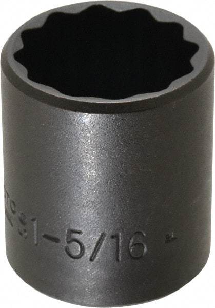 Proto - 1/2" Drive 1-5/16" Standard Impact Socket - 12 Points, 2" OAL - Eagle Tool & Supply