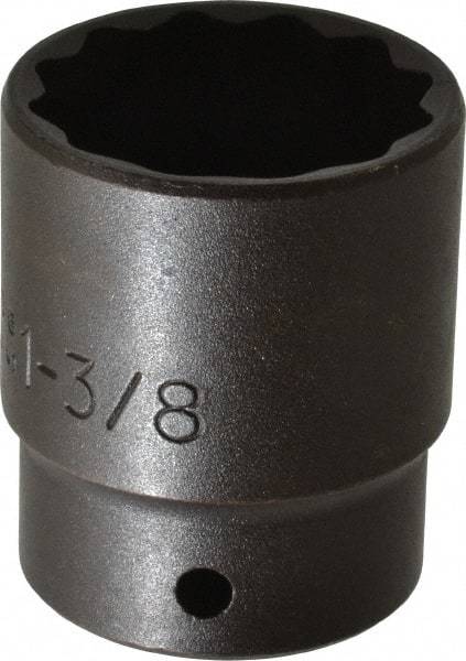 Proto - 1/2" Drive 1-3/8" Standard Impact Socket - 12 Points, 2-1/8" OAL - Eagle Tool & Supply