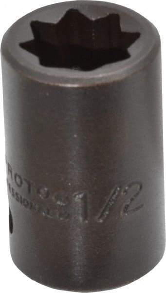 Proto - 1/2" Drive 1/2" Standard Impact Socket - 8 Points, 1-1/2" OAL - Eagle Tool & Supply