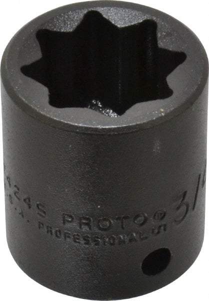 Proto - 1/2" Drive 3/4" Standard Impact Socket - 8 Points, 1-1/2" OAL - Eagle Tool & Supply