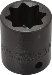 Proto - 1/2" Drive 3/4" Standard Impact Socket - 8 Points, 1-1/2" OAL - Eagle Tool & Supply