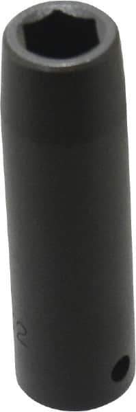 Proto - 1/2" Drive 1/2" Deep Impact Socket - 6 Points, 3-1/4" OAL - Eagle Tool & Supply