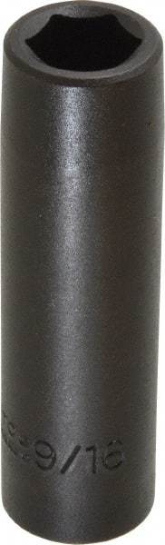 Proto - 1/2" Drive 9/16" Deep Impact Socket - 6 Points, 3-1/4" OAL - Eagle Tool & Supply