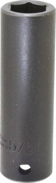 Proto - 1/2" Drive 5/8" Deep Impact Socket - 6 Points, 3-1/4" OAL - Eagle Tool & Supply