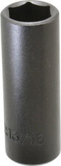 Proto - 1/2" Drive 13/16" Deep Impact Socket - 6 Points, 3-1/4" OAL - Eagle Tool & Supply