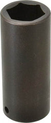 Proto - 1/2" Drive 1" Deep Impact Socket - 6 Points, 3-1/2" OAL - Eagle Tool & Supply