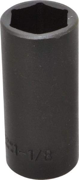 Proto - 1/2" Drive 1-1/8" Deep Impact Socket - 6 Points, 3-1/2" OAL - Eagle Tool & Supply