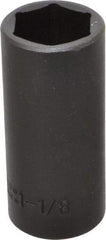 Proto - 1/2" Drive 1-1/8" Deep Impact Socket - 6 Points, 3-1/2" OAL - Eagle Tool & Supply