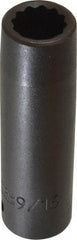 Proto - 1/2" Drive 9/16" Deep Impact Socket - 12 Points, 3-1/4" OAL - Eagle Tool & Supply