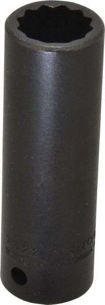 Proto - 1/2" Drive 11/16" Deep Impact Socket - 12 Points, 3-1/4" OAL - Eagle Tool & Supply