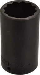 Proto - 1/2" Drive 1-1/2" Deep Impact Socket - 12 Points, 3-1/2" OAL - Eagle Tool & Supply
