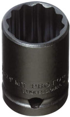 Proto - 1/2" Drive 14mm Standard Impact Socket - 12 Points, 1-1/2" OAL - Eagle Tool & Supply