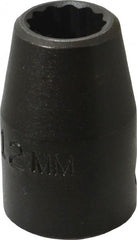 Proto - 1/2" Drive 12mm Standard Impact Socket - Eagle Tool & Supply