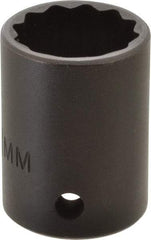 Proto - 1/2" Drive 21mm Standard Impact Socket - 12 Points, 1-1/2" OAL - Eagle Tool & Supply