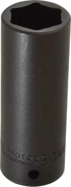 Proto - 1/2" Drive 23mm Deep Impact Socket - 6 Points, 3-1/2" OAL - Eagle Tool & Supply