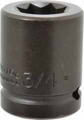 Proto - 3/4" Drive 3/4" Standard Impact Socket - 8 Points, 1-15/16" OAL - Eagle Tool & Supply