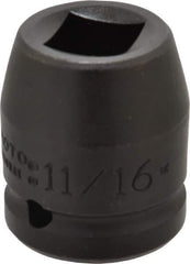 Proto - 3/4" Drive 11/16" Standard Impact Socket - 4 Points, 1-7/8" OAL - Eagle Tool & Supply