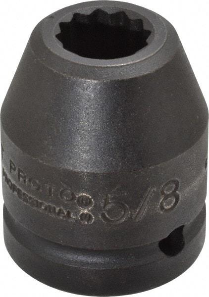 Proto - 3/4" Drive 5/8" Standard Impact Socket - 12 Points, 1-7/8" OAL - Eagle Tool & Supply