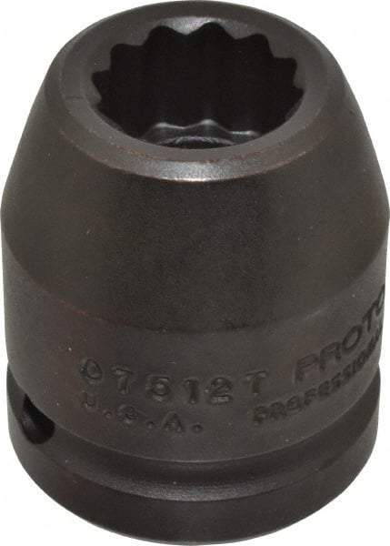 Proto - 3/4" Drive 3/4" Standard Impact Socket - 12 Points, 1-15/16" OAL - Eagle Tool & Supply