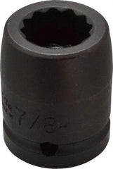 Proto - 3/4" Drive 7/8" Standard Impact Socket - 12 Points, 2" OAL - Eagle Tool & Supply