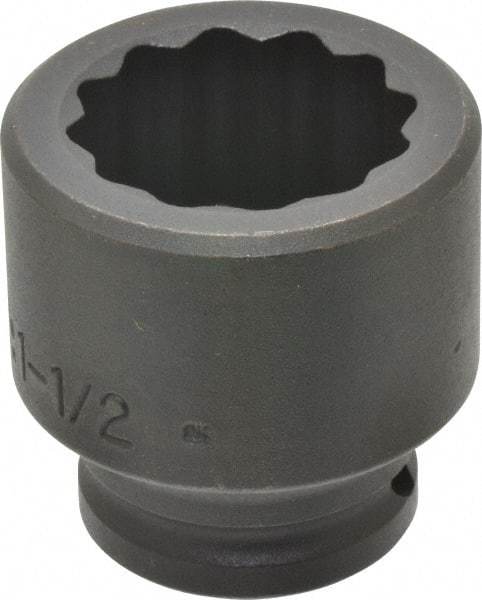 Proto - 3/4" Drive 1-1/2" Standard Impact Socket - 12 Points, 2-3/8" OAL - Eagle Tool & Supply