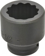 Proto - 3/4" Drive 1-1/2" Standard Impact Socket - 12 Points, 2-3/8" OAL - Eagle Tool & Supply
