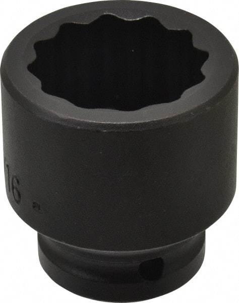 Proto - 3/4" Drive 1-9/16" Standard Impact Socket - 12 Points, 2-7/16" OAL - Eagle Tool & Supply