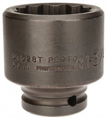 Proto - 3/4" Drive 1-3/4" Standard Impact Socket - 12 Points, 2-5/8" OAL - Eagle Tool & Supply