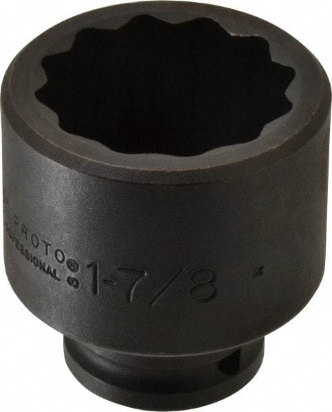 Proto - 3/4" Drive 1-7/8" Standard Impact Socket - 12 Points, 2-13/16" OAL - Eagle Tool & Supply