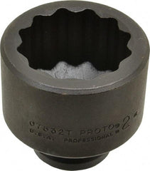 Proto - 3/4" Drive 2" Standard Impact Socket - 12 Points, 2-13/16" OAL - Eagle Tool & Supply