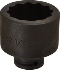 Proto - 3/4" Drive 2-1/4" Standard Impact Socket - 12 Points, 3-1/4" OAL - Eagle Tool & Supply